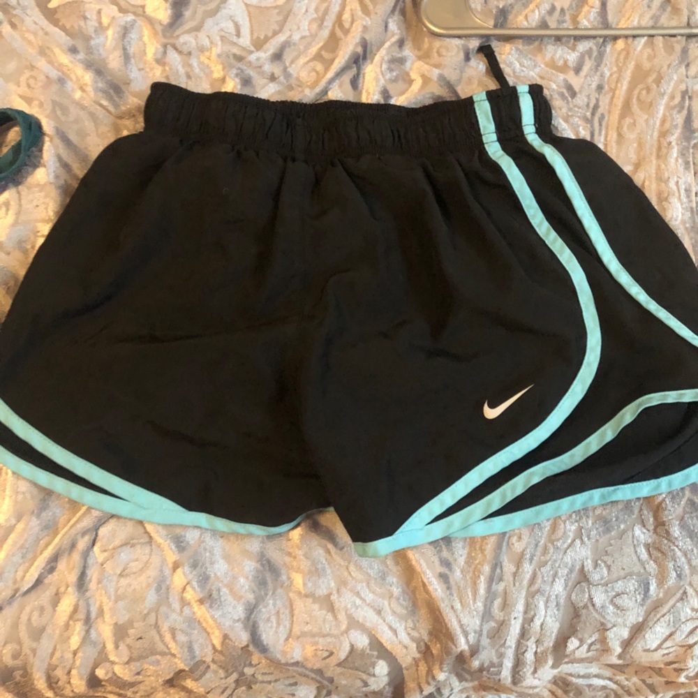 Nike shorts with blue outline